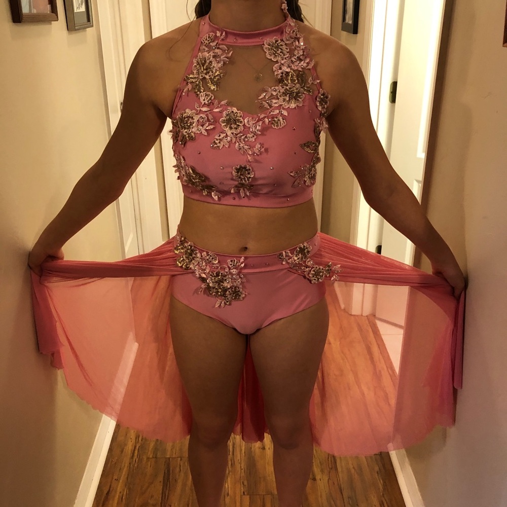 Beautiful two piece pink lyrical costume